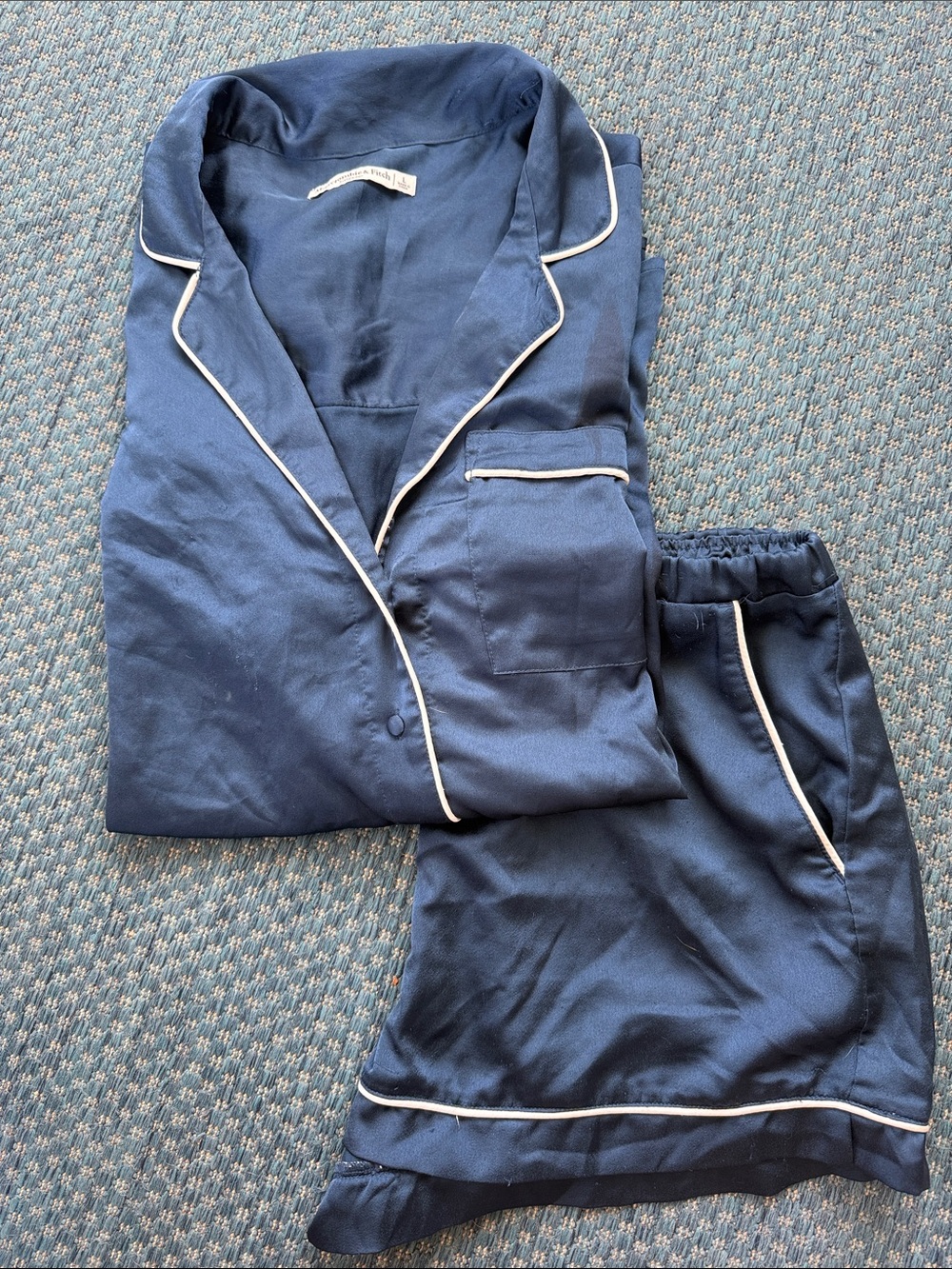 Abercrombie & Fitch Navy Pajama Set